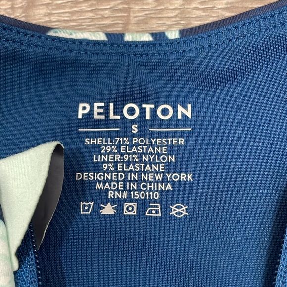 NWOT Peloton Cadent High Neck Floral Camo Front Zip Sports Bra S - Picture 5 of 11